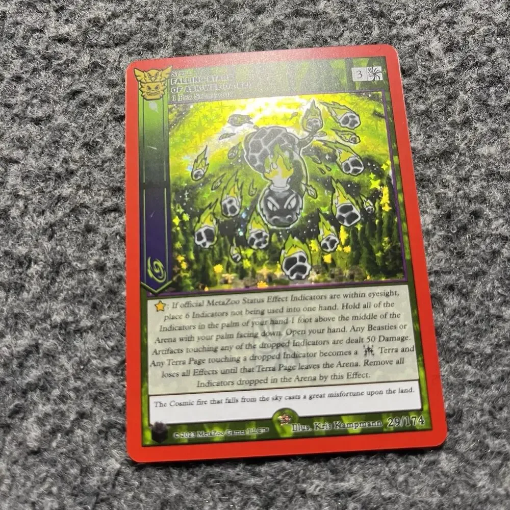 MetaZoo Native FALLING STARS OF ASK-WEE-DA-EED 29/174 Full Holo Big Box